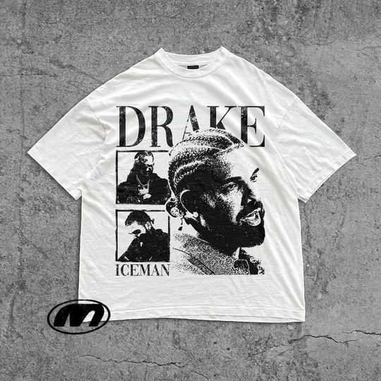 Discover Vintage Drake 3D T-Shirt, Rap Graphic Tee, For All The Dogs, Rare Hip Hop Print