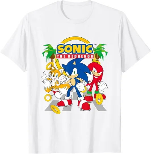 Discover Sonic The Hedgehog Main Trio Gold Rings T-Shirt