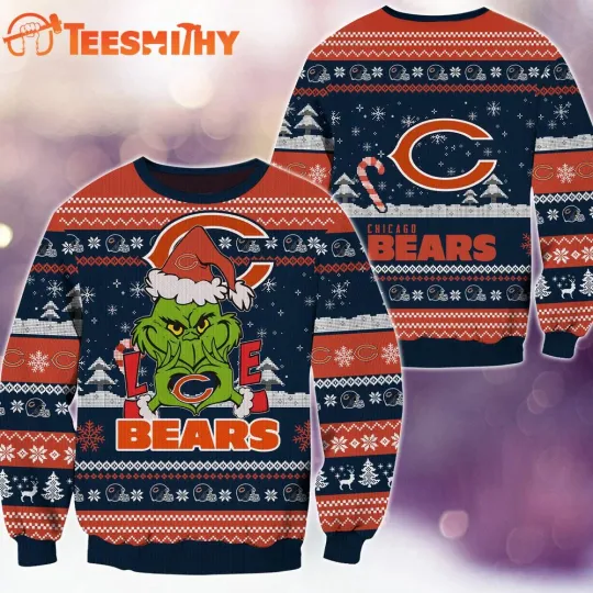 Discover Chicago Bear football funny character Football Limited Ugly Christmas Sweater