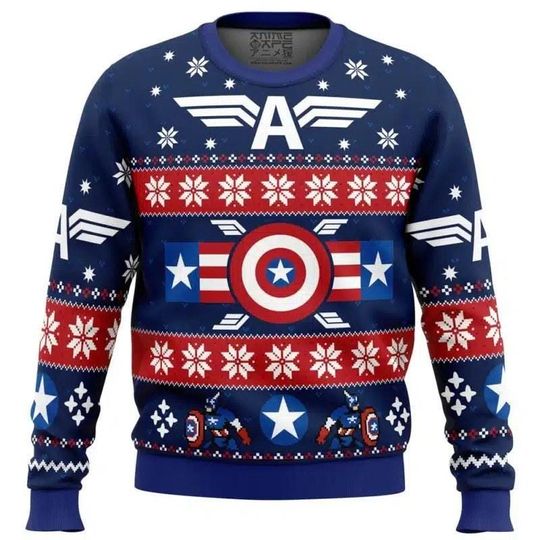 Discover Winter Soldier Christmas Ugly Sweater, Captain America Christmas Sweater, Avengers Christmas Sweater, Family Christmas Shirt, Christmas Gift