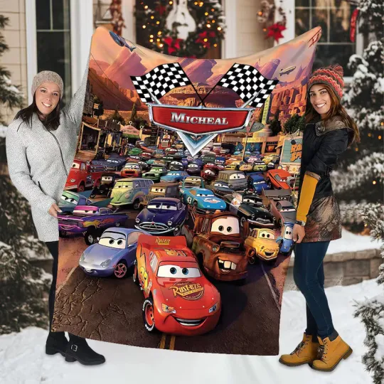 Discover Personalized Disney Cars Blanket, Lightning McQueen Disney Fleece Blanket