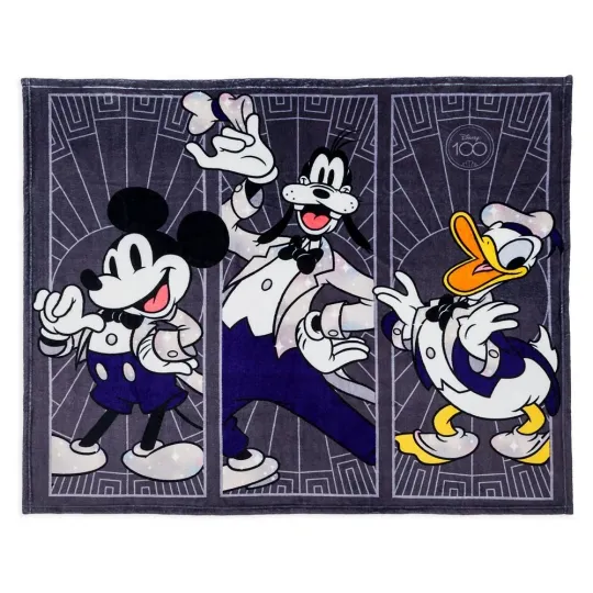 Discover Disney100 Mickey, Goofy And Donald DisneyFriends Fleece Blanket
