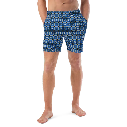 Geometric Square Men's Swim Trunks