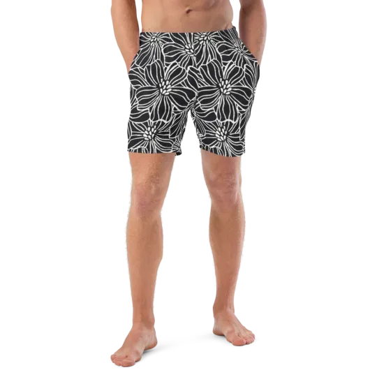 Discover Hawaiian Floral Men's Swim Trunks