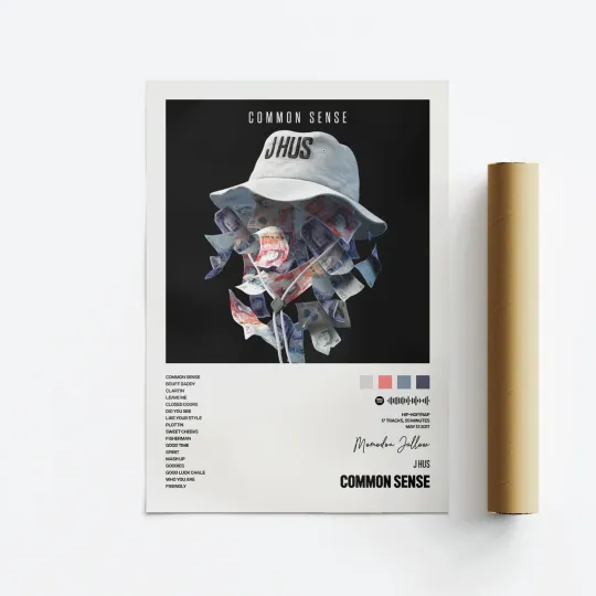 Discover J Hus Common Sense Album Art Poster Music Tracklist Vertical Poster