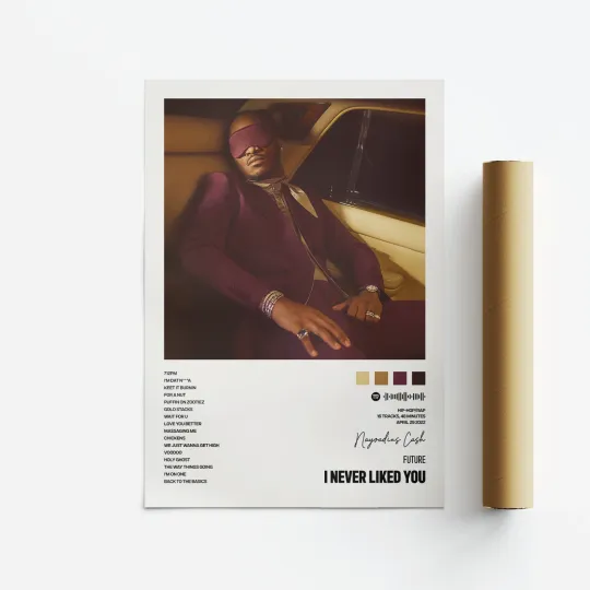 Discover Future I Never Liked You Album Art Poster Vertical Print Music Tracklist