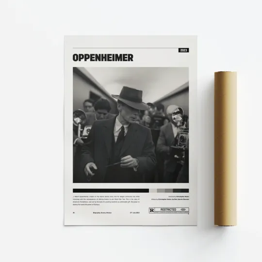 Discover Oppenheimer Minimalist Movie Poster - Premium Matte Vertical