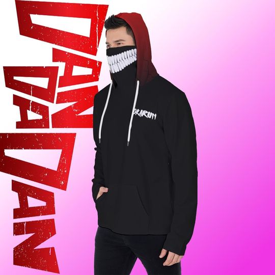 Okarun Transformation Microfleece Hoodie with Mask: Anime Inspired