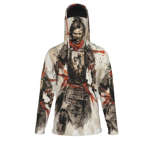 Samurai Pullover Hoodie With Mask