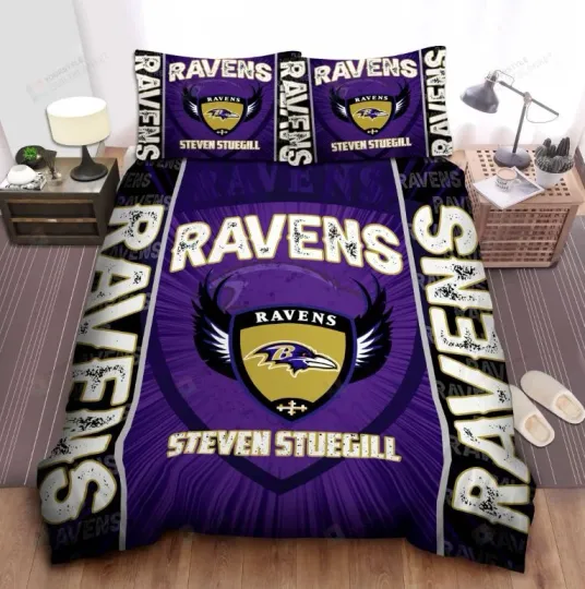 Discover Personalized Baltimore Raven Bedding Set, Gift For Football Lover