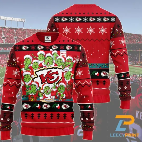 Discover Kansas City Chief 12 funny character Xmas Day football Christmas Ugly Sweater