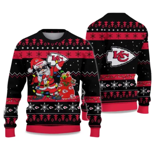 Discover 2025 Chiefs Santa Claus Ugly Christmas Sweater