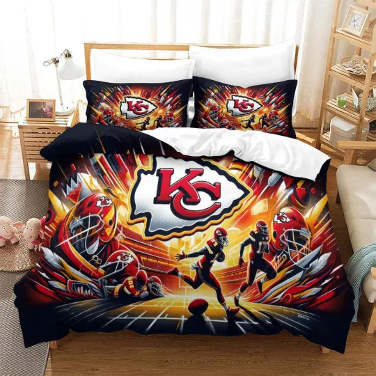 Discover Kansas City Chief Football Bedding Set, Gift For Football Lover