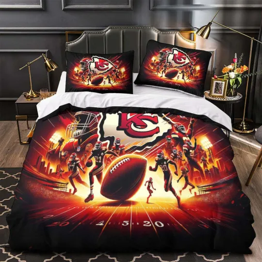 Discover Kansas City Chief Football Bedding Set, Gift For Football Lover