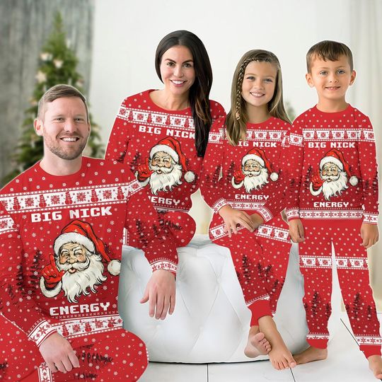 Christmas Santa Claus Family Pajamas Set, Funny Christmas Shirt, Very Merry Christmas Party Pjs, Pj Set Pants, Holiday Matching Pajamas