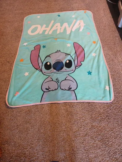 Discover New Lilo & And Stitch Plush Fleece Throw Gift Blanket Disney Cartoon Movie SOFT