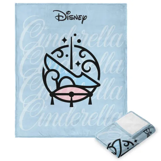 Discover Disney Princesses Iconic Cinde Blue Fleece Blanket