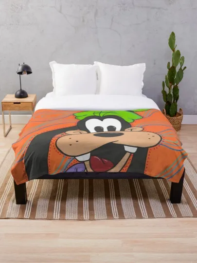Discover Disney Groovy Goof Big Graphic Cozy Fleece Blanket