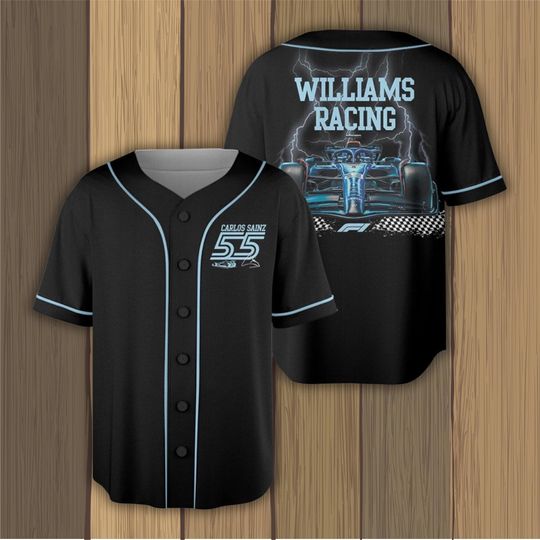 Discover Black Racing Car Baseball Jersey