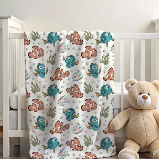 Discover Finding Nemo Sherpa Blanket, Finding Dory Plush Blanket, Disney Fleece Blanket