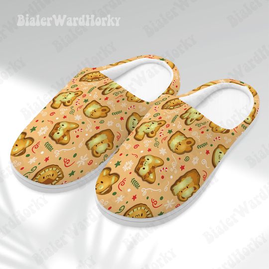 Evolutions Cookies Slippers - Cute Anime House Shoes - Merry Christmas Anime Indoor Footwear Gamers - Gamer Slippers for Anime Lovers