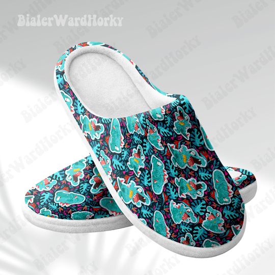 Discover Totodile Slippers - Water Type Anime House Shoes - Lightweight Slippers Gamers - Cozy Indoor Slippers for Anime Lovers