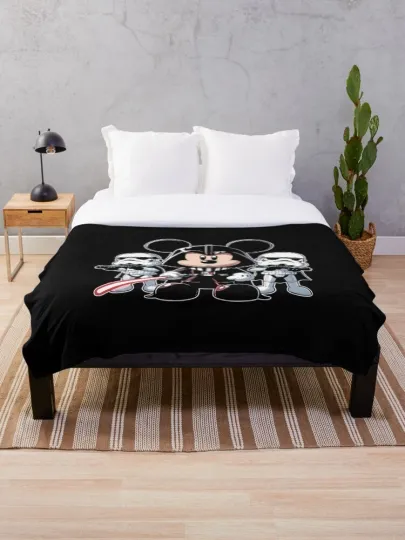 Discover Disney Mickey Star Wars Cosplaying Darth Vader Cozy Fleece Blanket