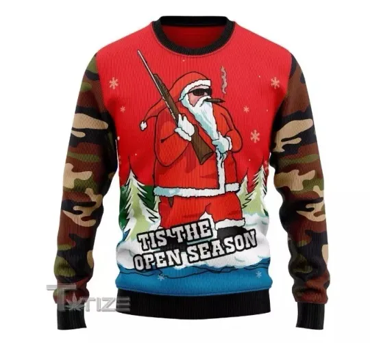 Discover Hunting Santa Christmas Ugly Christmas Sweater