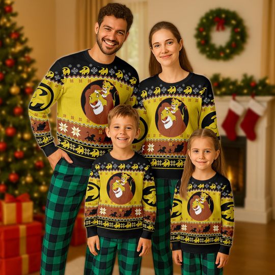 Discover Lion King Christmas Ugly Sweater, Lion King Xmas Sweatshirt, Simba Christmas Gift For Men Women Kid, Disney Christmas Ugly Sweater