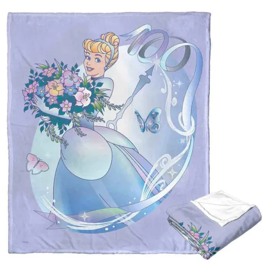 Discover Disney D100 Celebration Cinde With Flowers Fleece Blanket