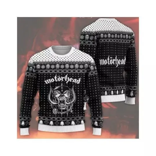 Motorhead England Ugly Christmas Sweater, Motorhead Sweater