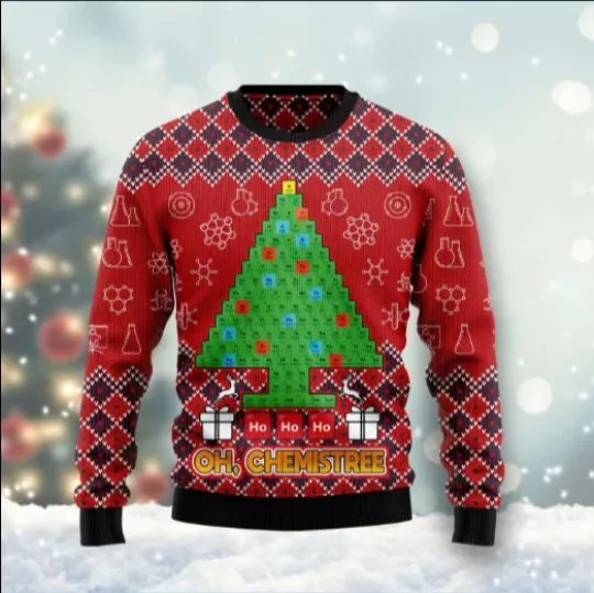 Discover Ho Ho Ho Oh Chemistree Ugly Christmas Sweater