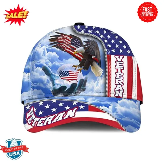 US Veteran Cap Patriotic Hats for Men Military Retired Hats Veterans Day