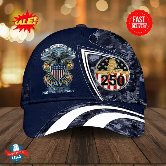 Discover Navy Classic Baseball Cap – Military Tribute Adjustable Hat