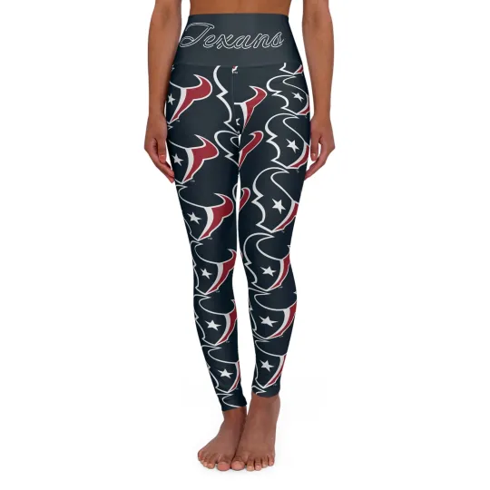 Discover Houston Texans Navy High Waist Yoga Leggings