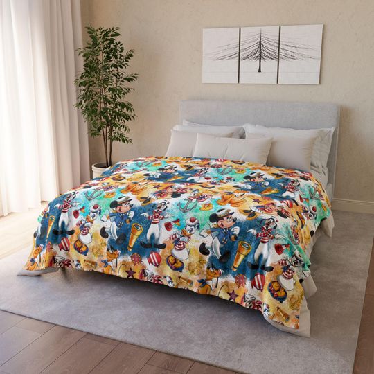 Discover Disney Cruise Line Inspired Throw blanket, Fleece Bed Cover, Cozy Bedspread, Children's Bedroom Decor, Warm, baby gift