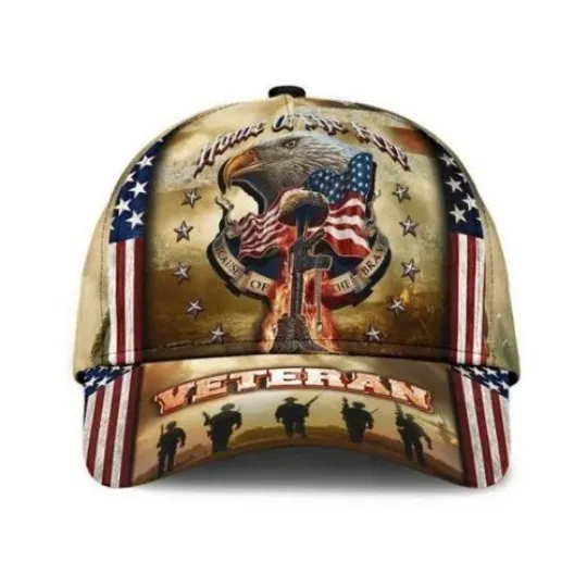 Discover Eagle Pride US Veteran Home Of The Free Classic Baseball Cap ALL OVER PRINT