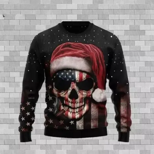 Discover Amazing Skull Funny Ugly Christmas Sweater