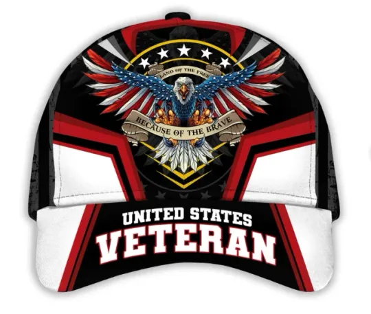 Discover Home Of The Free Veteran Baseball Cap