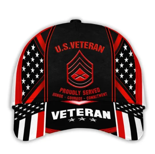 Discover Proudly Served Veteran Baseball Cap
