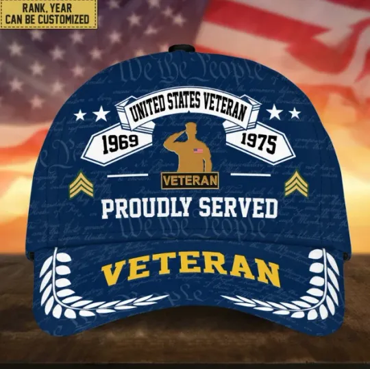 Discover Veteran Hats For Men Patriotic Blue Baseball Cap
