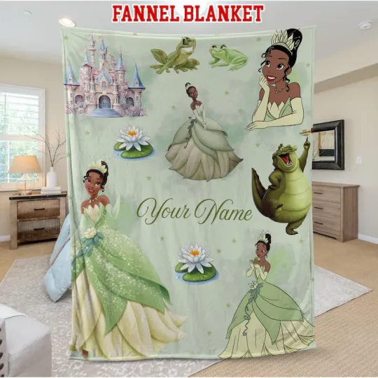 Discover Personalized Disney Princess Tiana Blanket, Cute Disney Princess Fleece Blanket