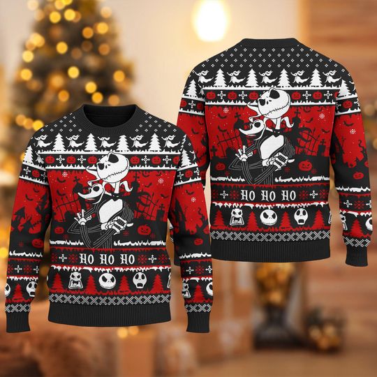Discover Jack Skellington Ugly Christmas Sweater, Nightmare Before Christmas  Sweater, Jack Skellington Xmas Sweater, Disney Christmas Gift