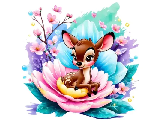 Discover Personalised Disney Name Blanket, Bambi Cute Blanket, Custom Name Fleece Blanket