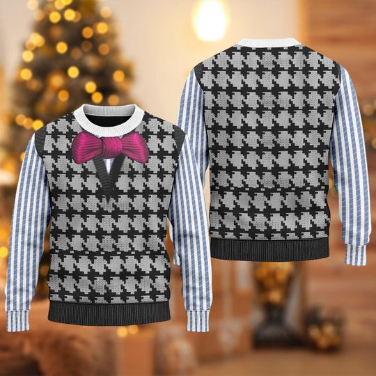 Discover Fear Inside Out Ugly Christmas Sweater, Fear Cosplay Costume, Inside Out 2 Christmas Sweatshirt, Inside Out Xmas Gift For Men Women Kid