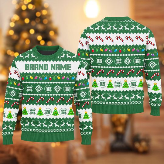 Discover Personalized Logo Christmas Ugly Sweater, Custom Logo Team Name Sweatshirt, Custom Company Logo Ugly Sweater, Your Photo Picture Shirt