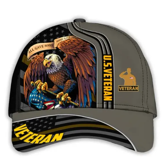Discover Patriotic Veteran Cap – All Gave Some U.S Military Baseball Hat