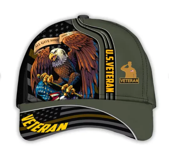 Patriotic Veteran Cap – All Gave Some U.S Military Baseball Hat