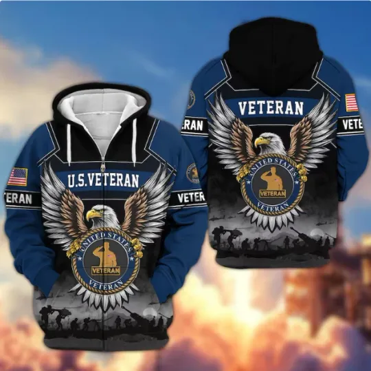 Discover Veteran 3D HOODIE HALLOWEEN GIFT CHRISTMAS GIFT BEST PRICE OVER PRINT US SIZE
