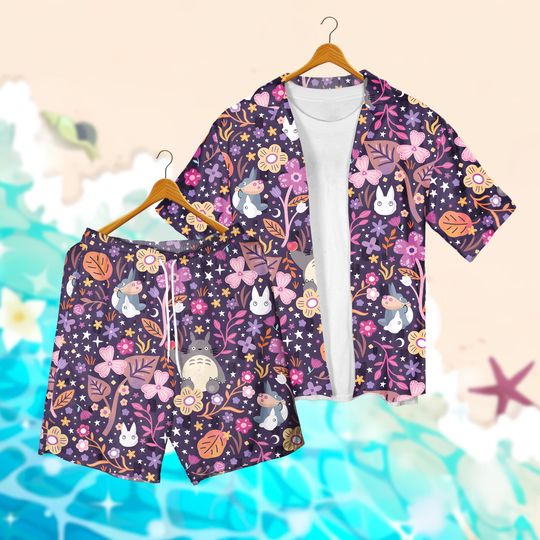 Studio Ghibli Hawaiian Shirt Miyazaki Anime Tee for Men and Women